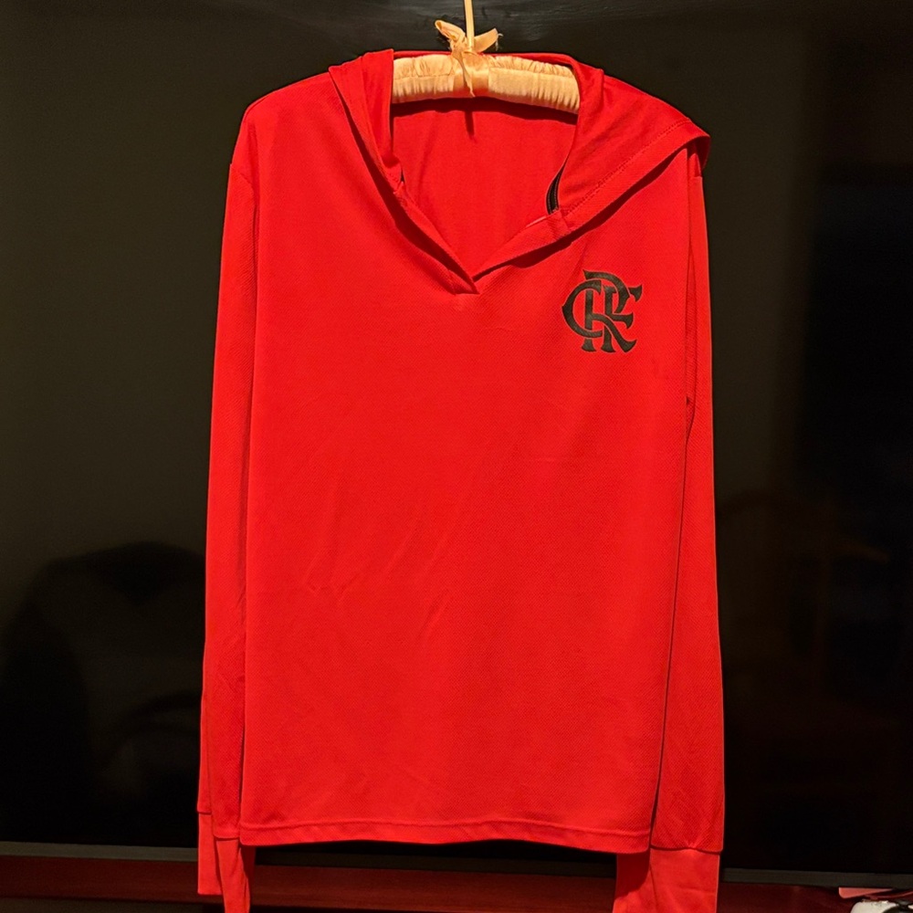 CRF Red Long-Sleeve Hoodie with Logo
